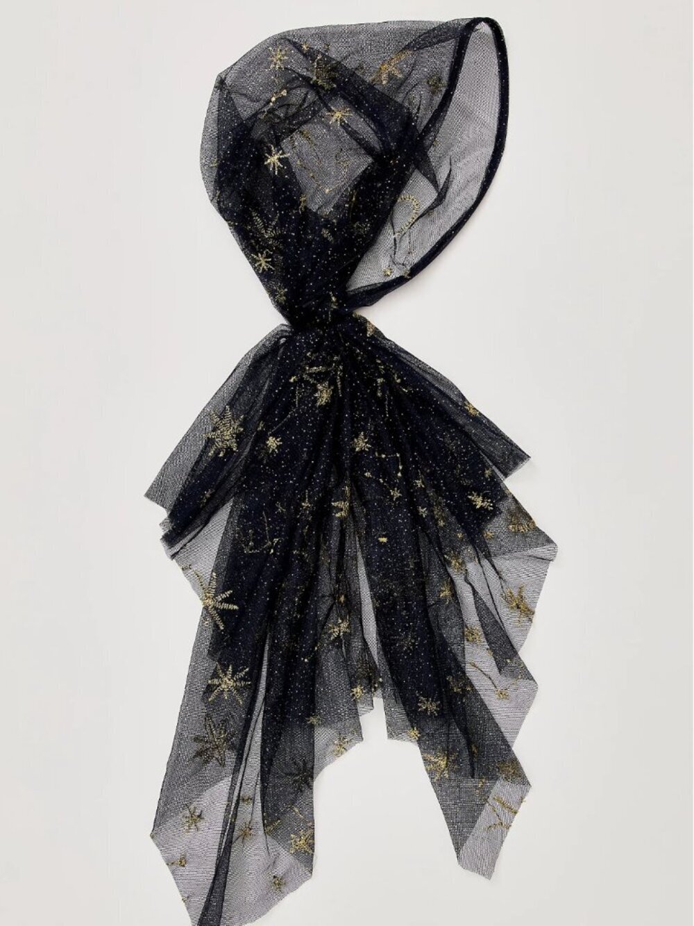 NWT Free People Amelia Mesh Hair Scarf in Navy Celestial